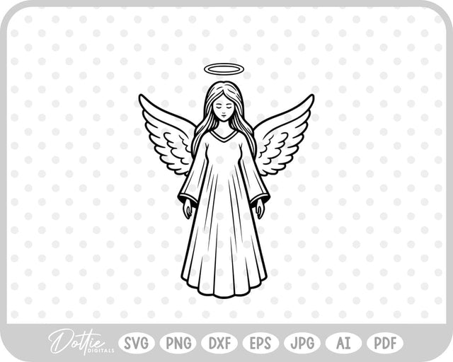Angel Christmas SVG DottieDigitals 