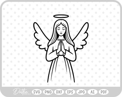 Angel Christmas SVG DottieDigitals 