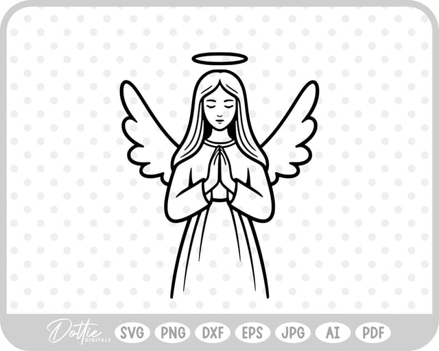 Angel Christmas SVG DottieDigitals 