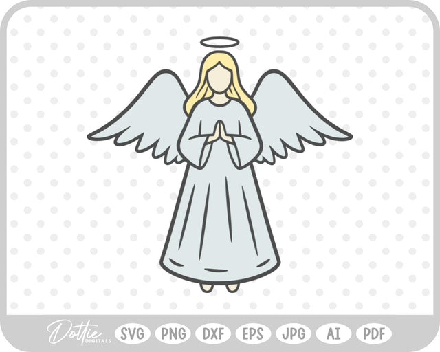 Angel Christmas SVG DottieDigitals 