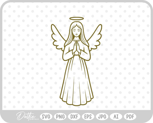 Angel Christmas SVG DottieDigitals 