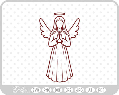 Angel Christmas SVG DottieDigitals 