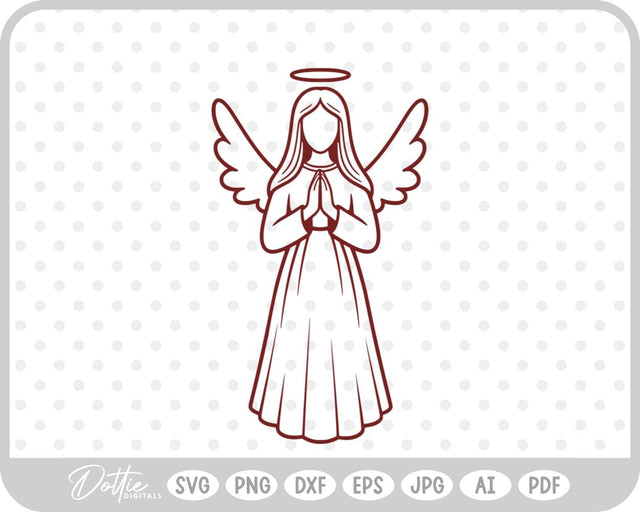 Angel Christmas SVG DottieDigitals 