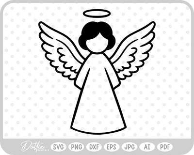 Angel Christmas SVG DottieDigitals 