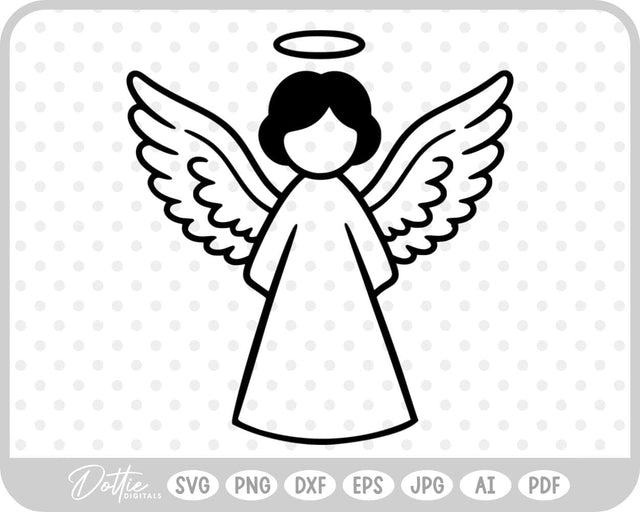Angel Christmas SVG DottieDigitals 