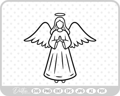 Angel Christmas SVG DottieDigitals 