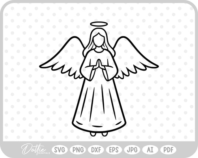 Angel Christmas SVG DottieDigitals 