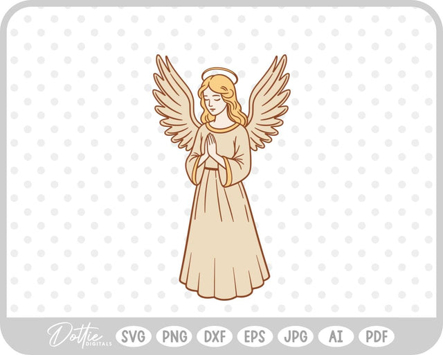 Angel Christmas SVG DottieDigitals 