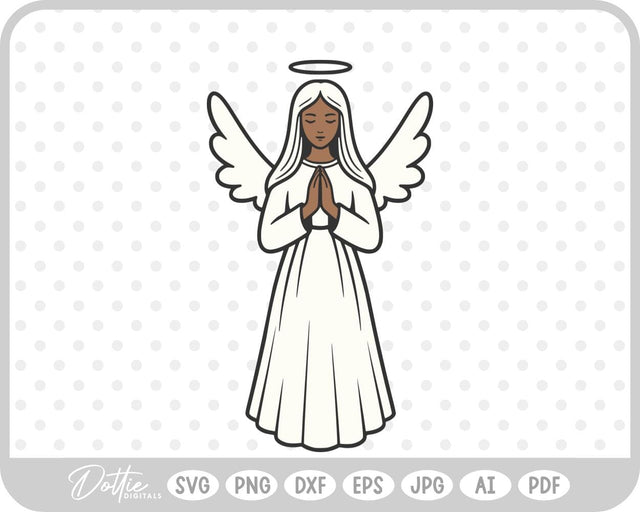 Angel Christmas SVG DottieDigitals 