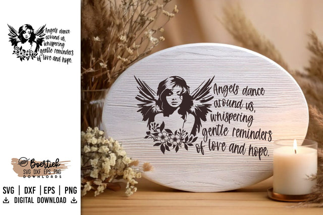 Angel memorial quote SVG Boertiek 