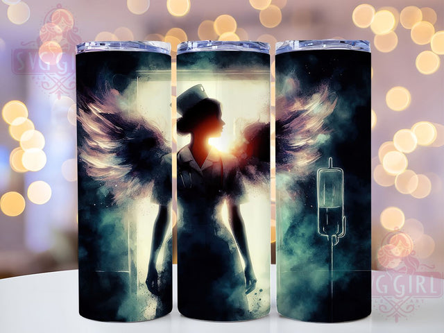 Angel Nurse Medical Tumbler Gift, Angel Nurse Design, 20oz Medical Tumbler, Healthcare Worker Gift, Sublimation Doctor Art, Nursing Appreciation Wrap, Hospital Hero Aesthetic Sublimation SvggirlplusArt 
