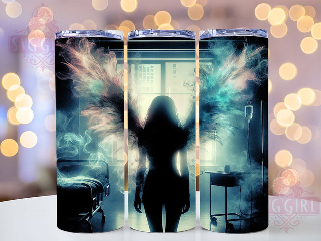 Angel Nurse Medical Tumbler Gift, Angel Nurse Design, 20oz Medical Tumbler, Healthcare Worker Gift, Sublimation Doctor Art, Nursing Appreciation Wrap, Hospital Hero Aesthetic Sublimation SvggirlplusArt 