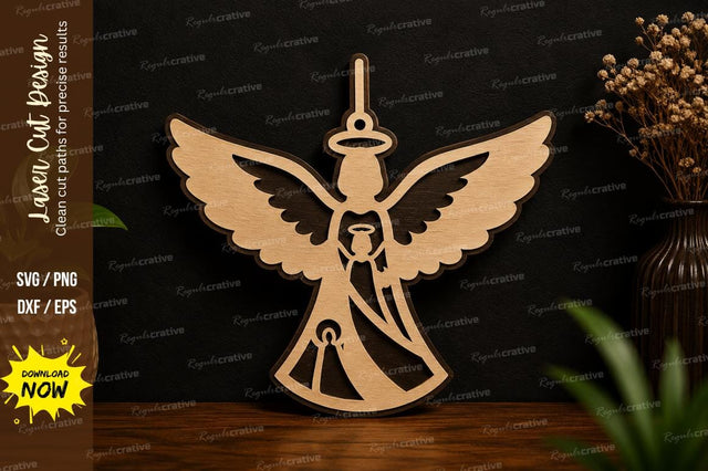 Angel Ornament SVG Laser Cut Svg Design SVG Regulrcrative 