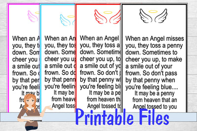 Angel Penny Card Digital Pattern Family Creations 