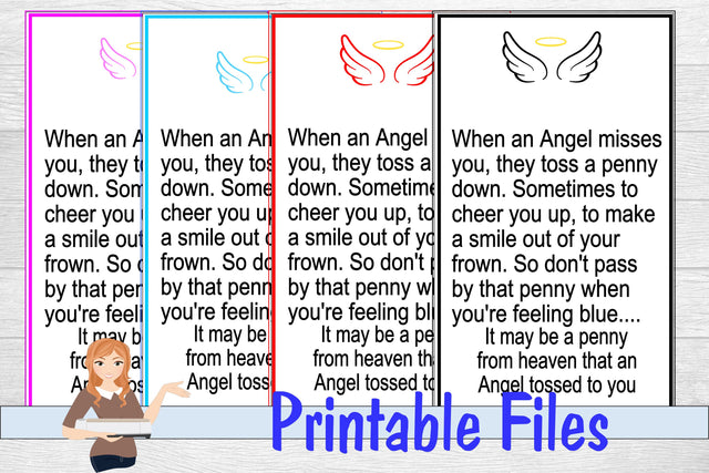 Angel Penny Card Digital Pattern Family Creations 