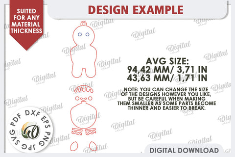 Angel Personalized Christmas Ornament Laser Cut. Xmas SVG SVG Evgenyia Guschina 