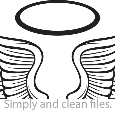 Angel wings and halo SVG TribaliumArtSF 