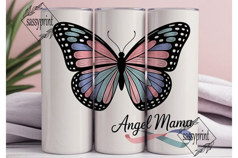 Angel Wings Awareness 20oz Tumbler Sublimation sassyprint 