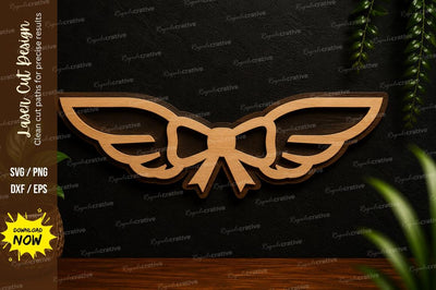 Angel Wings Frame Laser Cut Svg Design SVG Regulrcrative 