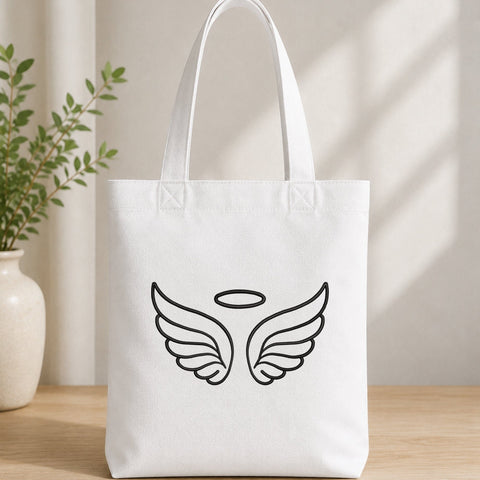 Angel Wings Halo Machine Embroidery Design – Memorial Wings Outline Embroidery File Embroidery/Applique DESIGNS PatternFeed8 