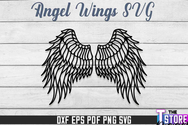 Angel Wings SVG Design | Angel SVG Design | SVG File SVG The T Store Design 