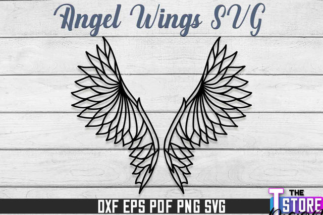 Angel Wings SVG Design | Angel SVG Design | SVG File SVG The T Store Design 