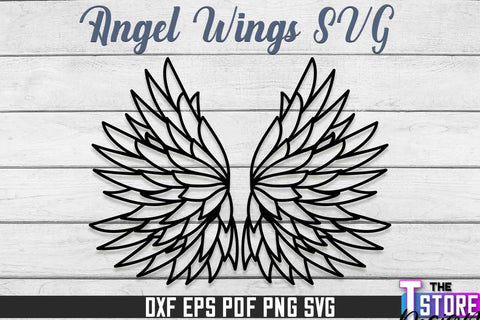 Angel Wings SVG Design | Angel SVG Design | SVG File SVG The T Store Design 