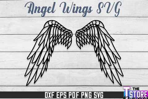 Angel Wings SVG Design | Angel SVG Design | SVG File SVG The T Store Design 