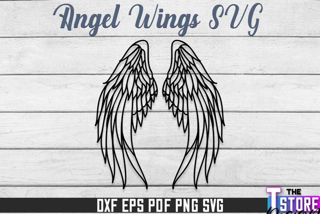 Angel Wings SVG Design | Angel SVG Design | SVG File SVG The T Store Design 