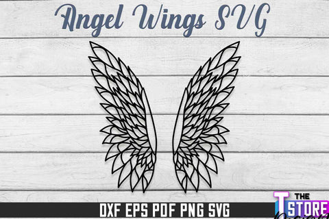 Angel Wings SVG Design | Angel SVG Design | SVG File SVG The T Store Design 