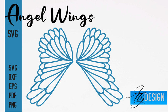 Angel Wings SVG Design | Angel SVG Design SVG Fly Design 