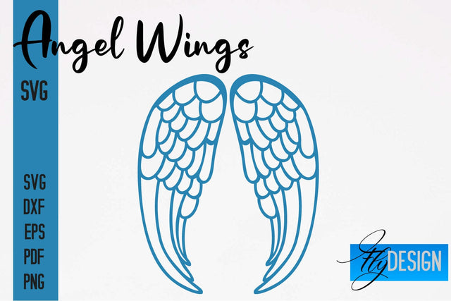 Angel Wings SVG Design | Angel SVG Design SVG Fly Design 