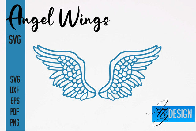 Angel Wings SVG Design | Angel SVG Design SVG Fly Design 