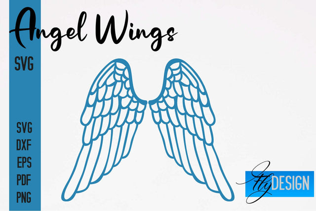Angel Wings SVG Design | Angel SVG Design SVG Fly Design 