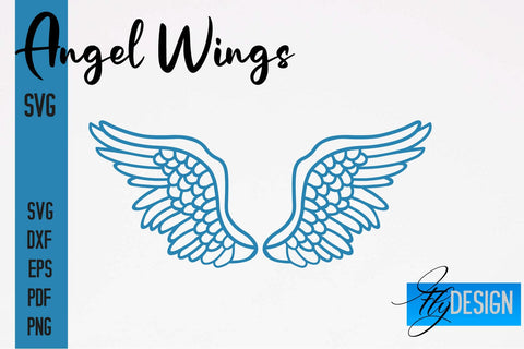 Angel Wings SVG Design | Angel SVG Design SVG Fly Design 