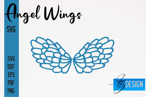 Angel Wings SVG Design | Angel SVG Design SVG Fly Design 