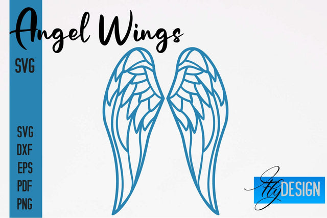 Angel Wings SVG Design | Angel SVG Design SVG Fly Design 