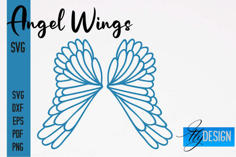 Angel Wings SVG Design | Angel SVG Design SVG Fly Design 