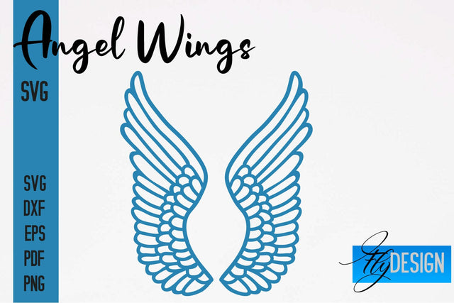 Angel Wings SVG Design | Angel SVG Design SVG Fly Design 