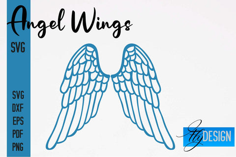 Angel Wings SVG Design | Angel SVG Design SVG Fly Design 