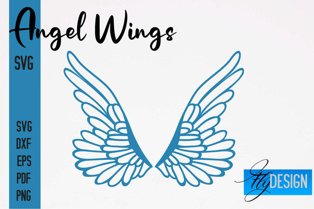 Angel Wings SVG Design | Angel SVG Design SVG Fly Design 