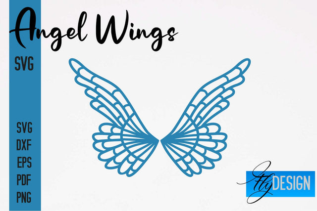 Angel Wings SVG Design | Angel SVG Design SVG Fly Design 