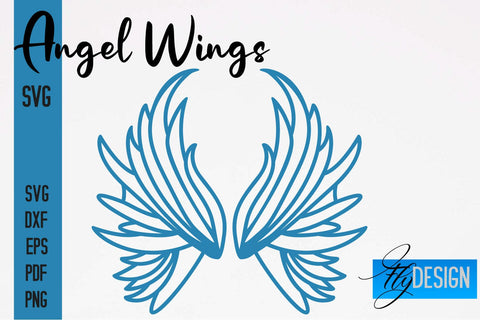 Angel Wings SVG Design | Angel SVG Design SVG Fly Design 