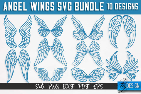 Angel Wings SVG Design | Angel SVG Design SVG Fly Design 