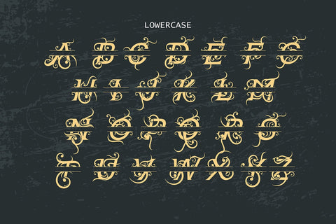 Angelia Monogram - Luxury Monogram Font Mozzatype 