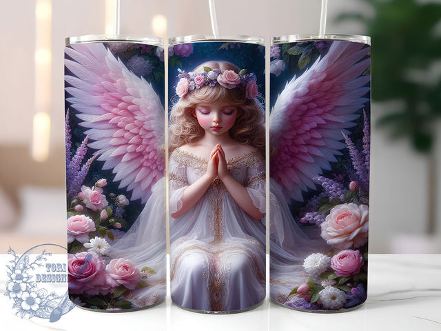 Angelic Cherub 20oz Tumbler, Spiritual Angel Sublimation PNG, Elegant Cherub Design, 20oz Angel Wrap, Classic Angel PNG, Inspirational Cherub Tumbler, Artistic Angel Sublimation Sublimation ToriDesigns 