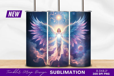 Angelic figure with wings in starry sky Sublimation Regulrcrative 