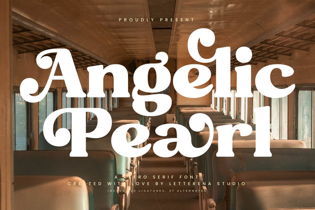Angelic Pearl - Retro Serif Font Font Letterena Studios 