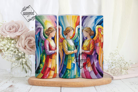 Angelic Watercolor 20oz Tumbler Design Sublimation sassyprint 