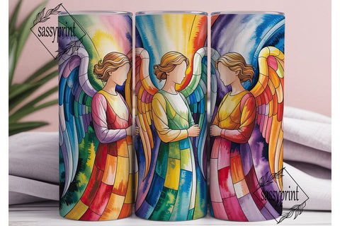 Angelic Watercolor 20oz Tumbler Design Sublimation sassyprint 
